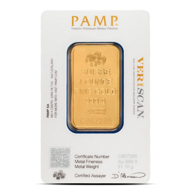 PAMP Fortuna  1 unca (31.10g) zlatna poluga 