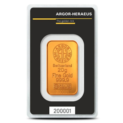 Argor-Heraeus 20g zlatna poluga 