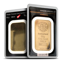 Argor-Heraeus 50g Zlatna poluga